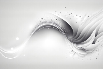 Sticker - White wave shaped background material, AI generated