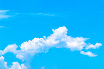 Wall Mural - Blue sky with beautiful clouds on sunny day in Mexico.