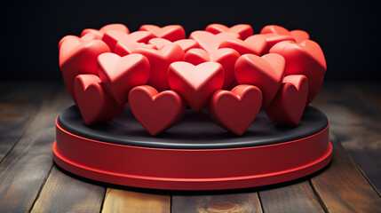 Poster - heart shaped chocolate cake