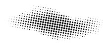 Dots Pattern. Halftone Dots Curved Gradient Pattern Background. Curve Dotted Spot Using Half Tone Circle Dot Texture. Vector Illustration.