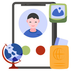 Canvas Print - An icon design of mobile video call

