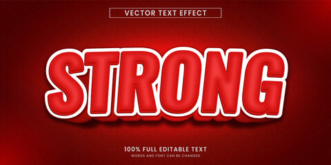 Wall Mural - vector design editable text effect, strong text style