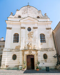 Wall Mural - Franciscan monastery church in Bratislava with neglected baroque facade