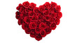© samitha - Heart shape made out of blooming red rose flowers transparent