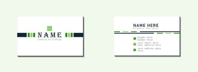 double sided modern creative finance business card template mockup
