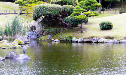 Sticker - Suizenji Jojuen Garden, Kumamoto, Honshu Island, Japan