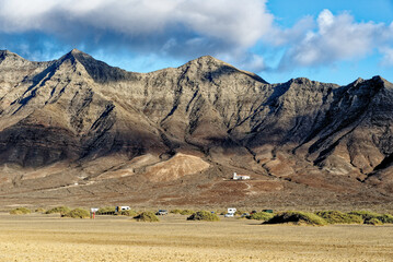 Pico de la Zarza Mountains at Playa de Cofete - Canary Islands Spain