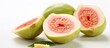 The sweet and ripe guava slice is a delicious example of fresh, natural, and organic food, packed with health benefits and the refreshing taste of natures bounty.