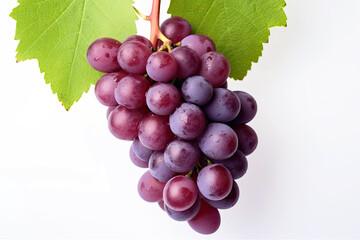 Poster - Red grapes isolated on white background