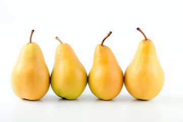 Wall Mural - Pears on a white background