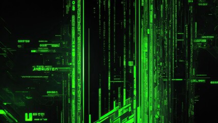 green binary code