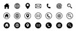 © stoker - Web icon set. Contact and web icons set. Website set icon vector.