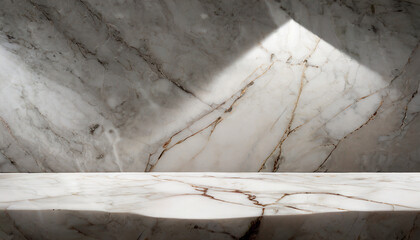 Wall Mural - white marble flooring for interior decoration used as studio background wall to display your products