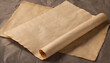 unfolded piece of parchment antique paper background