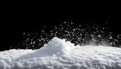 Wall Mural - isolated snow texture for overlay winter weather photo effect