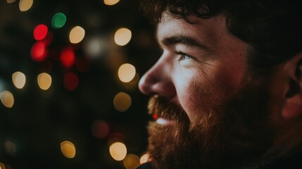 Poster - Man wearing an ugly Christmas sweater