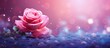 In the enchanting embrace of nature, a beautiful pink rose emerged, captivating hearts with its vibrant petals, symbolizing love and the essence of romance on Valentine's Day.