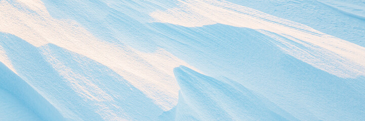 Wall Mural - snow texture. wind sculpted patterns on snow surface. wind in the tundra and in the mountains on the