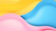Decorative abstract backround with pink, blue and orange smooth rounded shapes