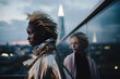 © ADDICTIVE STOCK - Generative AI of futuristic fashion style multiethnic models in an urban twilight setting