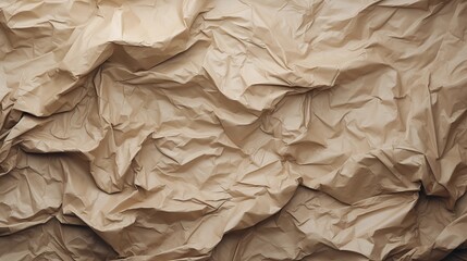 A close-up of a crumpled and wrinkled paper texture