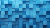 Fototapeta Sypialnia - Abstract illustration of blue cubes background. Futuristic background design.