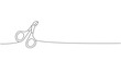 Pet nail clippers one line continuous drawing. Animals accessories, pet toy supplies continuous one line illustration.
