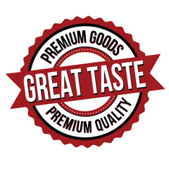 Sticker - Great taste label or stamp