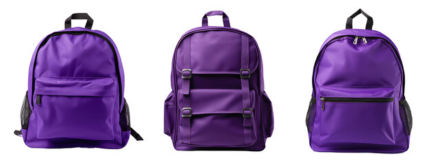 Purple school bags