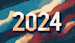 Year 2024 Text Typography Design Element flyer