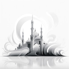 Wall Mural - abstract mosque stylized background template