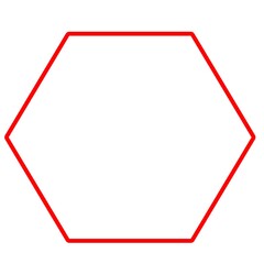 Wall Mural - Hexagon outlined shape icon 