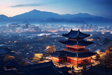 Fototapeta  - Atmosphere of tourist attractions in Korea