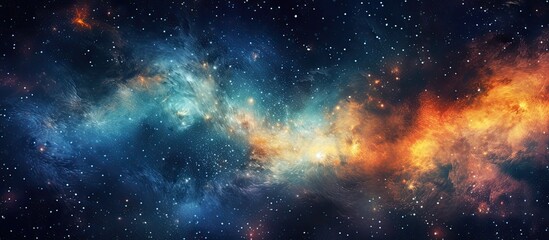 Wall Mural - abstract illustration, the mesmerizing pattern of the starry night sky spreads across the canvas, de
