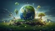 earth day background wallpaper ai generated