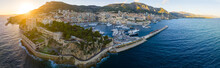 Sunset View Of Monaco, A Sovereign City-state On The French Riviera, In Western Europe, On The Mediterranean Sea