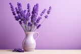 Fototapeta Lawenda - Lavender Dreams: Captivating Matte Glass Effect Image in Stunning Color
