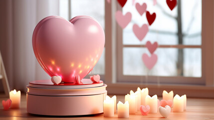 Sticker - candles in the shape of heart