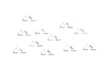 Digital png illustration of clouds with up arrows on transparent background