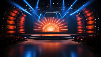Poster - A stage of a tv talent show of humour.