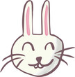 Digital png image of white rabbit on transparent background