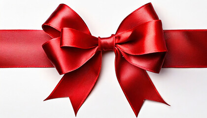 Canvas Print - red silk bow isolated on white background