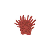 Fototapeta Na drzwi - Cute simple red sea ​​sponge flay style, vector illustration