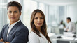 © adynue - Young business team with crossed arms looking at camera