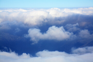 Sticker - mountain shrouded in mist