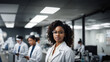 © KaRu's Gallery - Empowering Diversity in Medical Science: Brilliant Woman Scientist Leads Team in Modern Laboratory - Diversity in STEM, Women in Science
