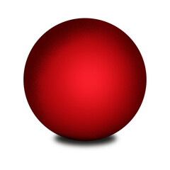 Poster - Red Ball with Shadow Isolated on White