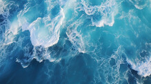 Aerial View Of A Wave In The Ocean. Generative Ai