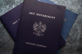 Notarial act, instrument or writing in Poland. Written document signed by a notary public. Akt notarialny in Polish language, means Notarial act, Kancelaria notarialna is Notary office.