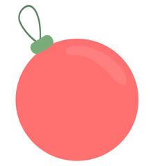 Wall Mural - Red christmas bauble. Merry Christmas greeting card, Christmas ball.